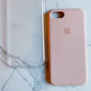 Apple Pink Silocone Case iPhone 8